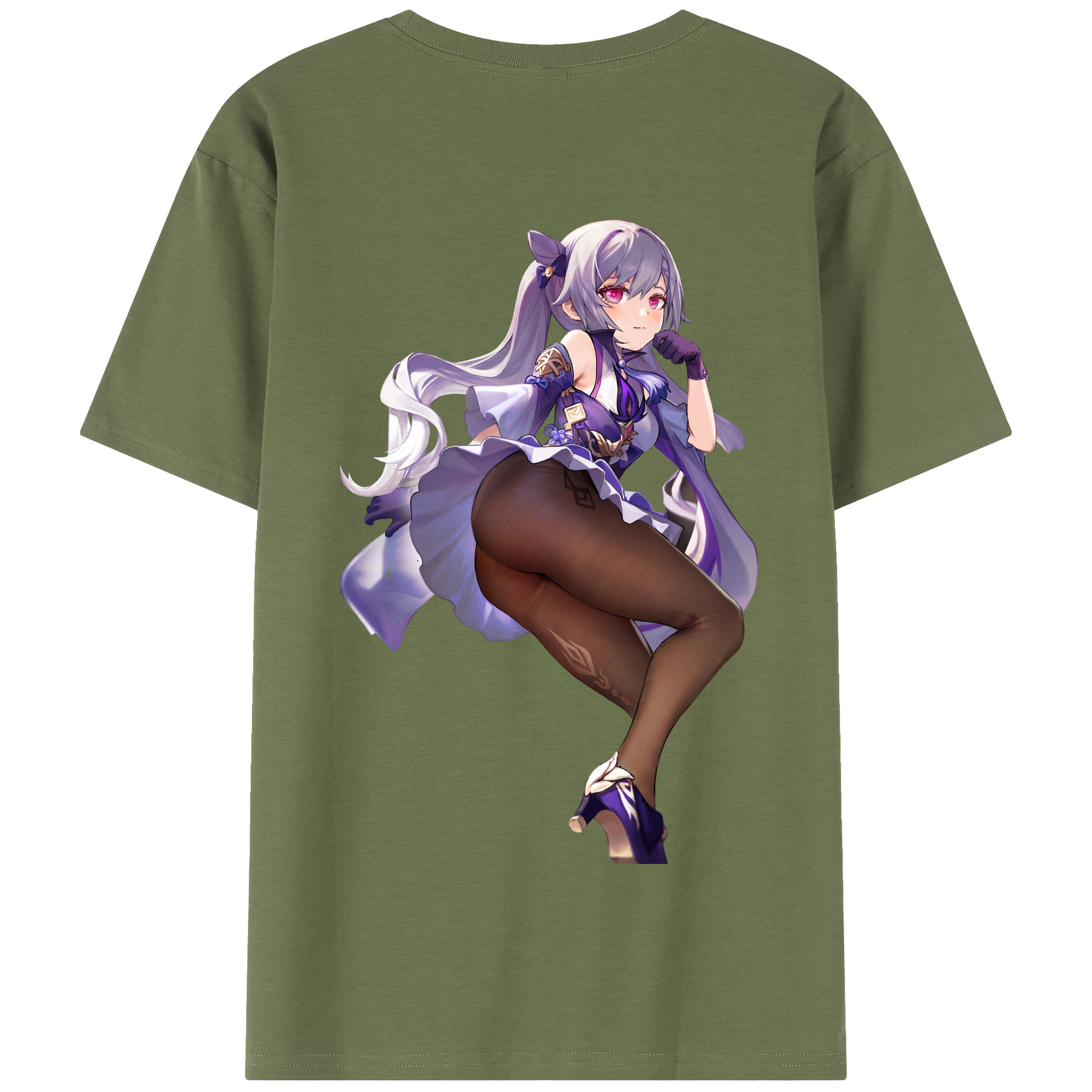 げんし神 刻晴 こくせい genshin Kokusei 綿100％半袖Tシャツ（背面プリント）
